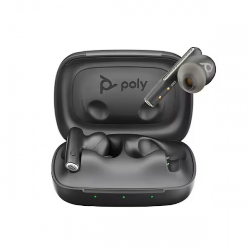 Poly Voyager Free 60 UC Carbon Black Earbuds +BT700 USB-A Adapter +Basic Charge Case -7Y8H3AA