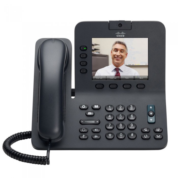 Cisco Unified IP VOIP CP 8945 K9 POE Gigabit Voice & Web Cam Video Telephone BLK
