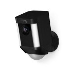 Ring 8SB1S7-BEN0 Spotlight Cam Battery Outdoor Rectangle Security Wireless Standard Surveillance Camera in Black