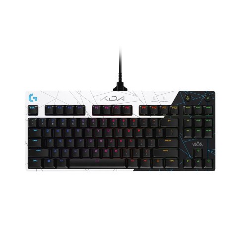 Logitech G PRO K/DA LOL Clavier de jeu mécanique, câble micro USB amovible, 16,8 m couleur LIGHTSYNC RVB