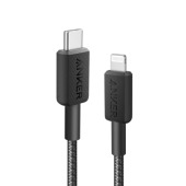 Anker 322 USB-C to Lightning Cable Braided (0.9m/3ft) -Black - A81B5H11