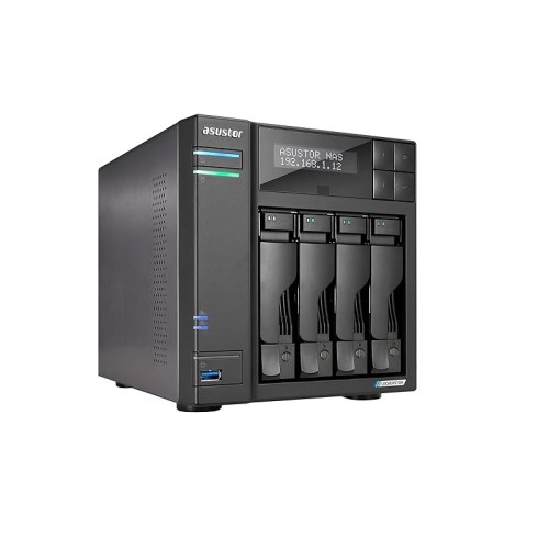 Asustor Lockerstor 4 Gen2 AS6704T 4 Bay NAS، وحدة المعالجة المركزية رباعية النواة بسرعة 2.0 جيجاهرتز