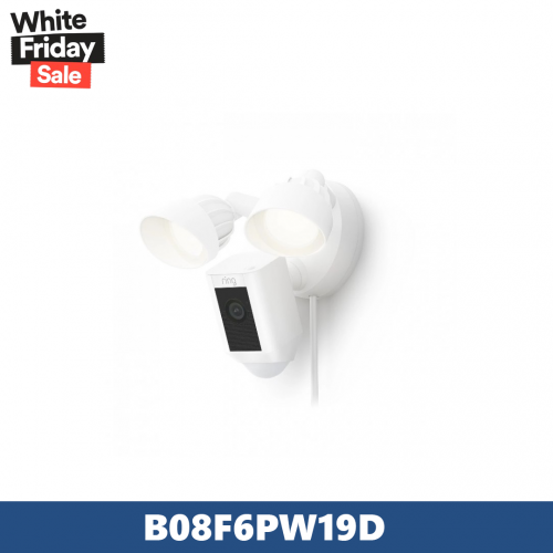 Ring B08F6PW19D Caméra Projecteur Filaire Plus - Blanc