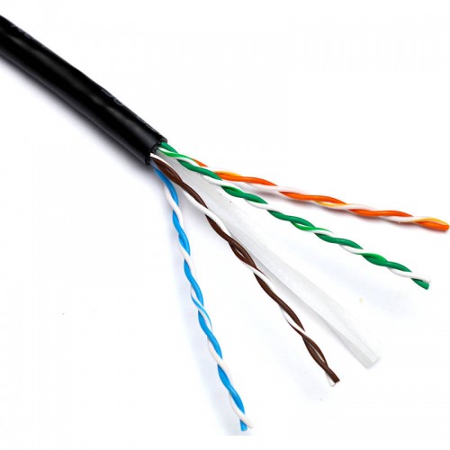 Excel BX305M Solid Cat6 Cable U/UTP PE External Grade Fca 305 m Box Black