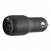 Belkin CCB003bt-BK 32W CAR CHARGER, 20W USB-C, 12W USB-A,BLK