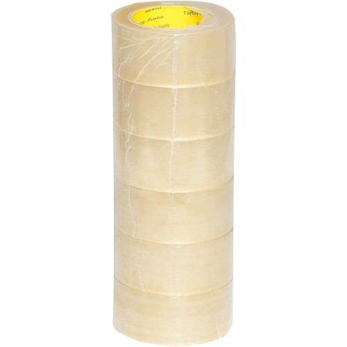 Clear packaging tapes 2 x 100 yards - pack of 6
