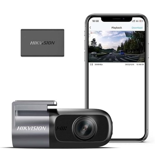 Hikvision D1 Dashcam, installation facile, caméra rotative à 360°
