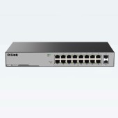 D-Link DGS-F1016P 16-Port Gigabit Unmanaged PoE Switch with 2 SFP Ports