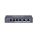 Hikvision (DS-3E0106P-E/M) 4 Port Fast Ethernet Unmanaged POE Switch