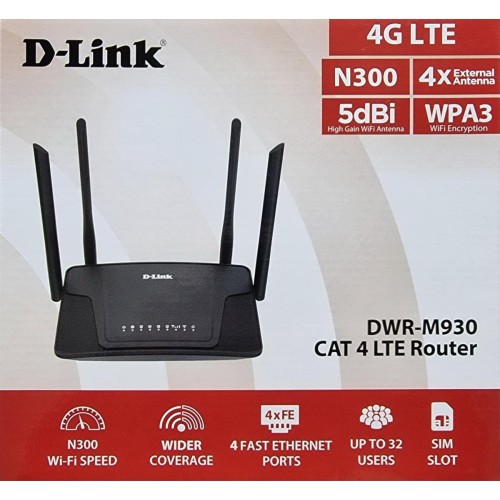 Routeur D-Link DWR-M930 N300 4G LTE