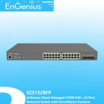 EnGenius ECS1528FP Cloud Managed 410W PoE+ 24 Port Network Switch with Surveillance Features