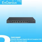EnGenius EWS2908P Managed Gigabit 802.3af Compliant 55W PoE 8 Port Network Switch