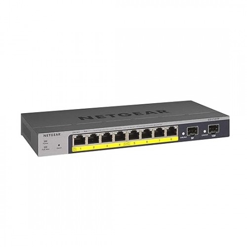 Netgear ProSafe GS110TP 8-Port Gigabit Smart Managed Pro PoE Switch, 53W