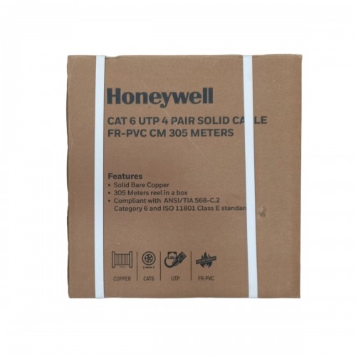 Honeywell Cat 6 UTP 4P Solid Cable 24AWG FRPVC CM Red 305M - HC00207