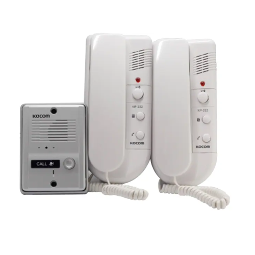 Kocom IC54-2, 1-2 Audio Intercom Kit 220VAC - Metal Gate Station
