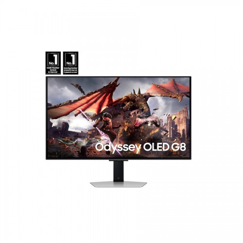 Samsung LS32DG802S 32" Odyssey OLED G8 (G80SD) 4K UHD 240Hz 0.03ms G-Sync Compatible Smart Gaming Monitor with Sleek Metal Design