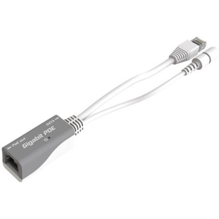 MikroTek RBGPOE PoE Injector, for Gigabit LAN Products, 2A Current, 18-57 V Input & Output Voltage, White/Grey image