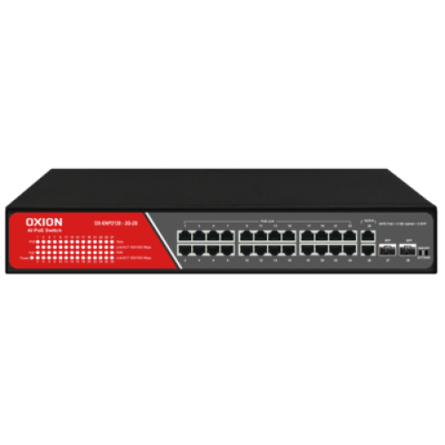 Oxion OX-ENP2128-2G-2S Lite Series AI PoE Switch