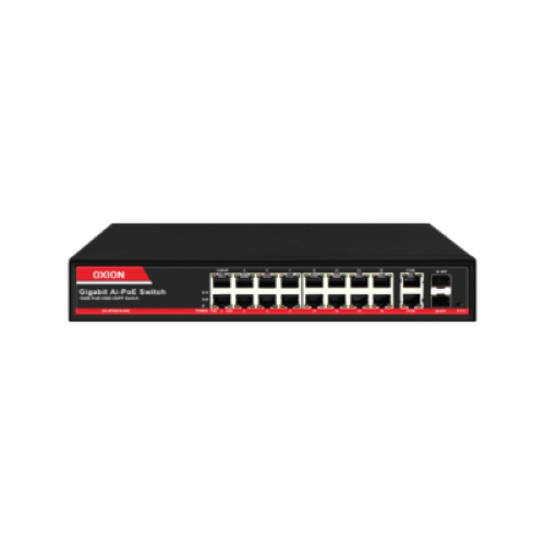 Oxion OX-GPS2016-2GS Gigabit Ai-PoE Switch 16GE PoE