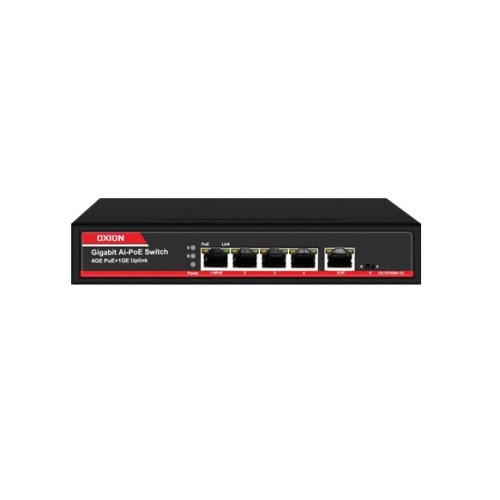 Oxion OX-GPS504-1G Gigabit Ai-PoE Switch 4GE PoE