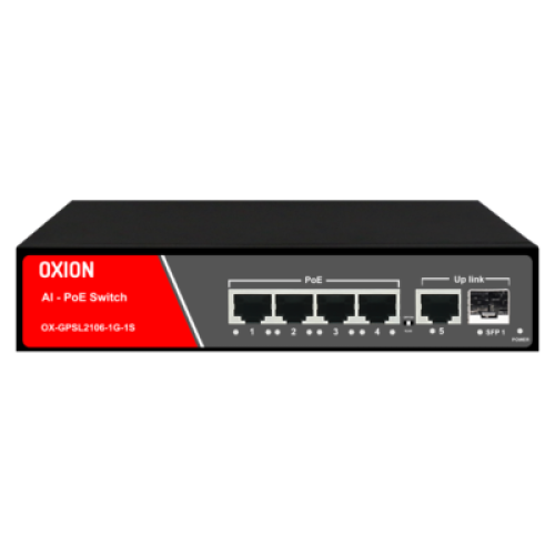Oxion OX-GPSL2106-1G-1S Lite Series Gigabit AI PoE Switch