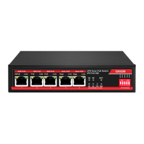 Oxion OX-SGPS605-1G-UPS UPS Solar PoE Switch