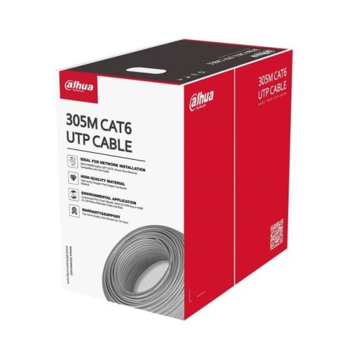 Dahua PFM922I-6UN-C 305M UTP CAT6 Cable Grey