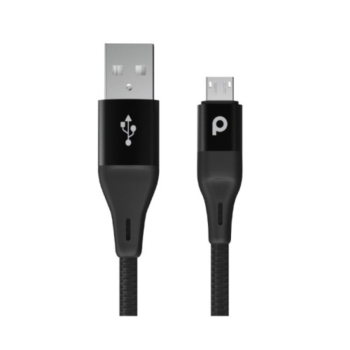 Porodo PD-ACBR22-BK Safe Braided Type-C Cable 2.2M (Aluminum)