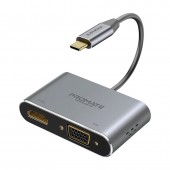 Promate MediaHub‐C2 USB-C to HDMI and VGA adapte