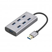 Promate ezHub‐7  7 USB 3.0 Ports • USB-C Adaptor • 5Gbps Transfer Rate • Data & Charge