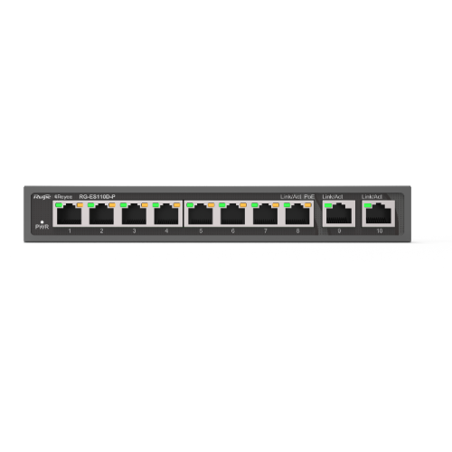 Ruijie RG-ES110D-P 8-port 10/100Mbps Desktop Unmanaged Switch
