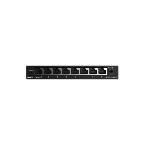 Ruijie RG-ES208GC, 8-Port Gigabit Smart Cloud Managed Non-PoE Switch