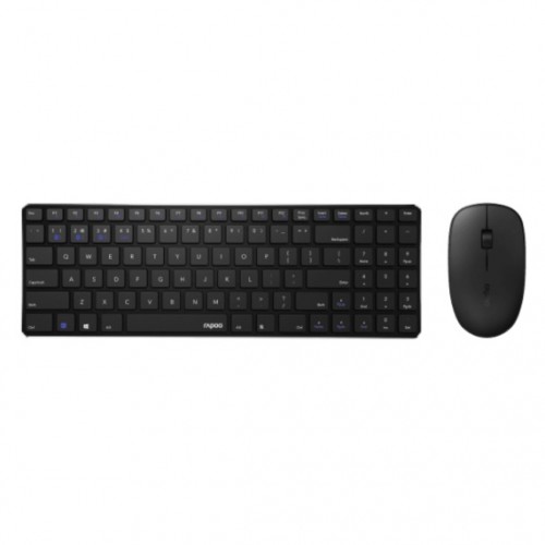 Rapoo 8200M Combo (Kb+Mse) Ultra-slim Multimode Wireless Keyboard - Black - 18373