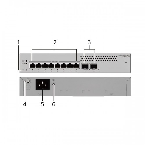 Huawei S220S-8T2J 8*10/100/1000BASE-T ports, 2*2.5GE SFP ports, built-in AC power - 98012453