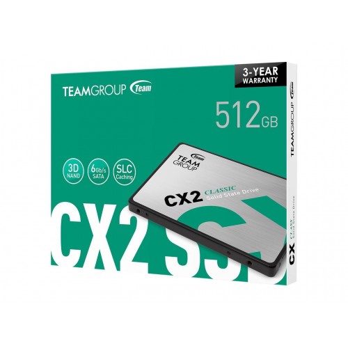 Team Group T253X6512G0C101 CX2 Disque SSD interne SATA III 3D NAND 2,5" 512 Go - SSD
