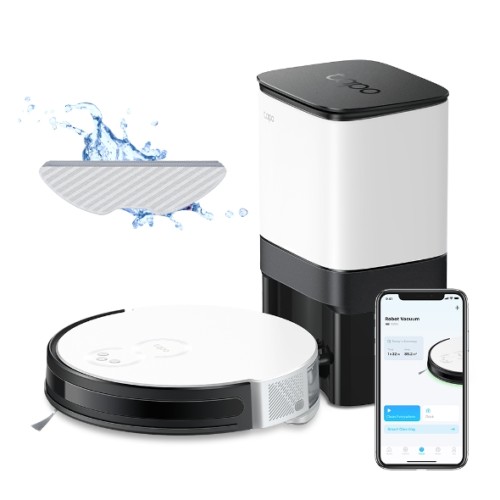 Aspirateur robot Tapo RV30 Plus et station d'accueil à vidage automatique