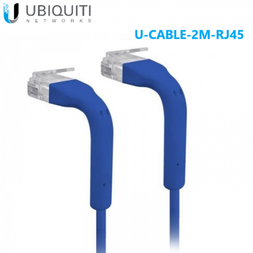 Ubiquiti U-CABLE-2M-RJ45-BLUE كابل توصيل CAT6 بطول 2 متر مع RJ45