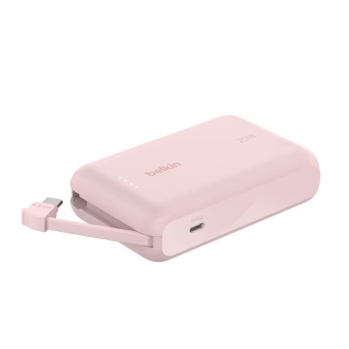 Belkin Power Bank BL-PB-B021-10000PD-PNK BoostCharge Power Bank 10K with Integrated Cable - BPB021hqPK