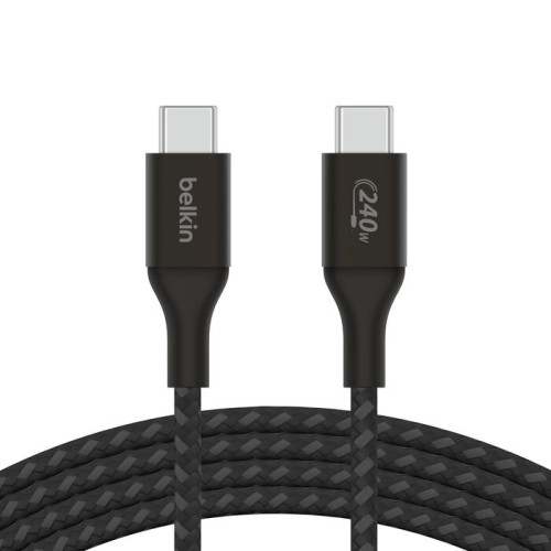 Belkin Cable BL-CBL-USBC-USBC-2M-240W-BLK BoostCharge USB-C to USB-C Cable 240W 2M - Black - CAB015bt2MBK