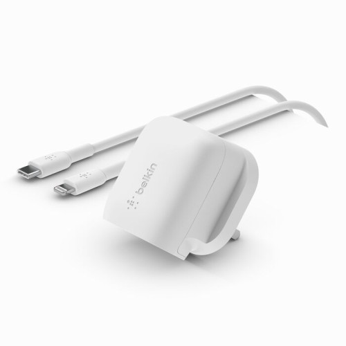 Belkin Charger BL-AC-USBC-A006-20W-CBL-LTG USB-C Charger 20W + USB-C Cable with Lightning Connector - WCA006my1MWH-B5