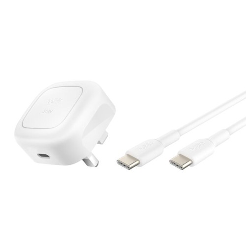 Belkin Charger BL-AC-USBC-A009-20W-CBL-CC BoostCharge Compact USB-C Charger 20W + USB-C Cable - WCA009my1MWH-B6