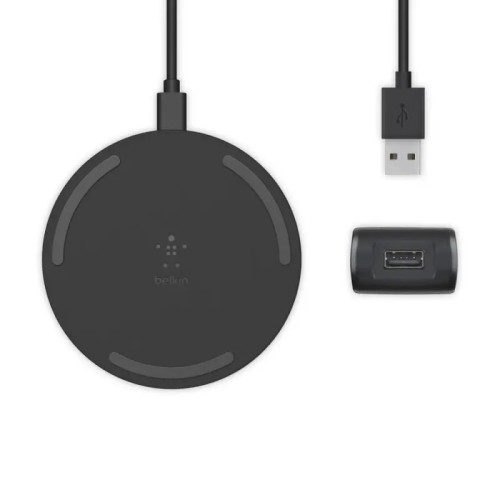 Belkin Charging Pad BL-Wrls-Pad-10W-BLK BoostCharge 10W Wireless Charging Pad + Cable (Wall Charger Not Included) - WIA001btBK