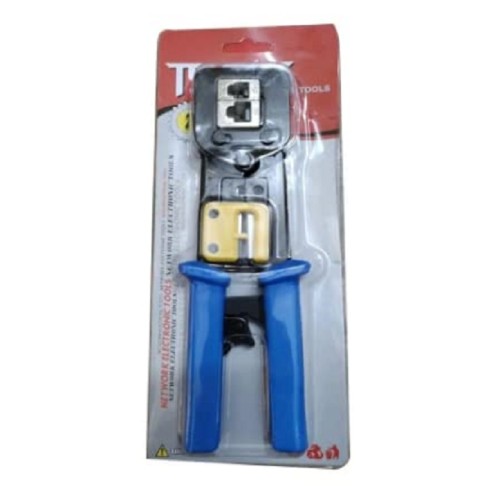 Earth Computronics Earthcom Pass Through Crimping Tool, 8 Inch, Crimping Capacity: 2