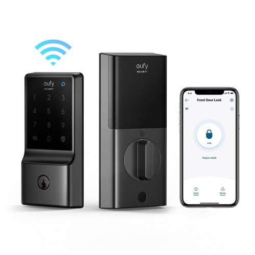 Eufy T8502111 Smart Lock C210 1080p Sonnette vidéo à batterie Lite - Noir