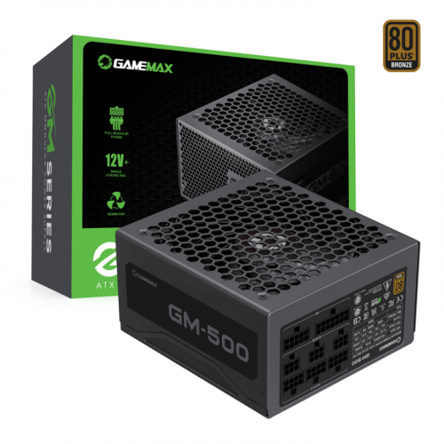 Gamemax GM-500 500W Power Supply (BRONZE) - Black