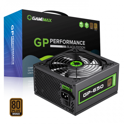 Gamemax GP-650 650W Power Supply - Black