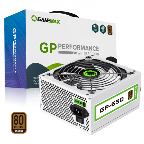Gamemax GP-650 650W Power Supply - White