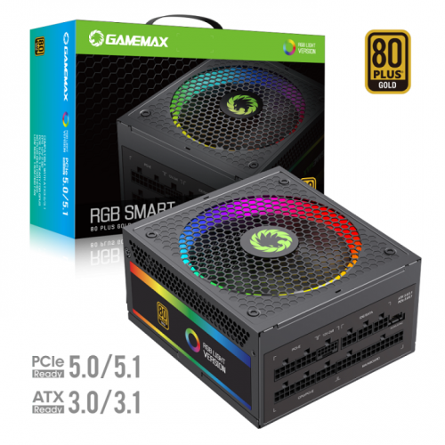 Alimentation Gamemax RGB-Smart 1050 PRO 1050 W - Noir