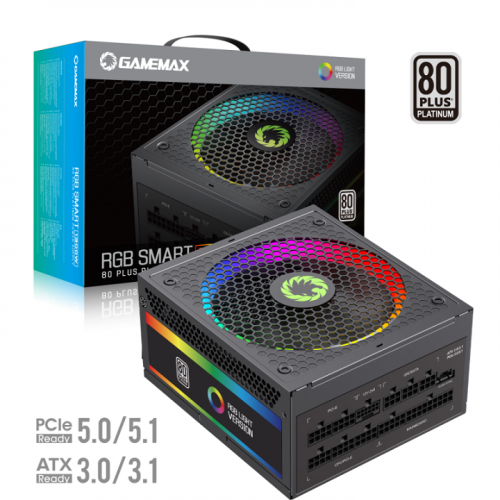 Gamemax RGB-Smart 1300 1300W ATX3.0/3.1 PCIe5.0/5.1 Power Supply - Black