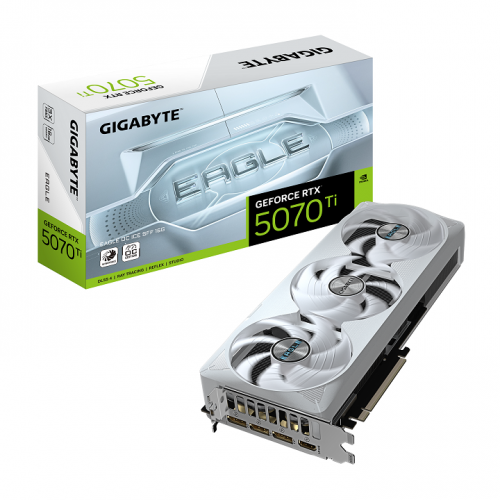 Gigabyte GeForce RTX 5070 Ti EAGLE OC ICE SFF 16G Graphics Card - GV-N507TEAGLEOC ICE-16GD